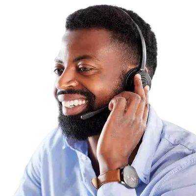 african man on phone call